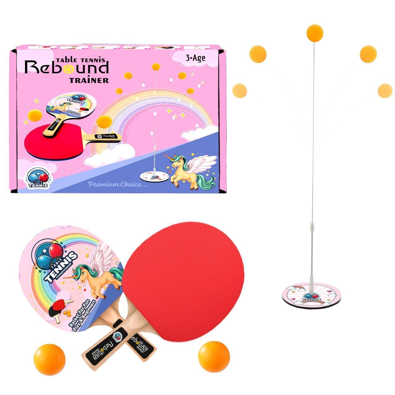 Minniq Store Table Tennis Trainer Toys for Kids & Adults | Rebound Rackets and Balls Base Training Practice Set | Outdoor Indoor Games for Boys & Girls (Unicorn Table Tennis) (B0D78GBQ99) Amazon Price History, Amazon Price Tracker