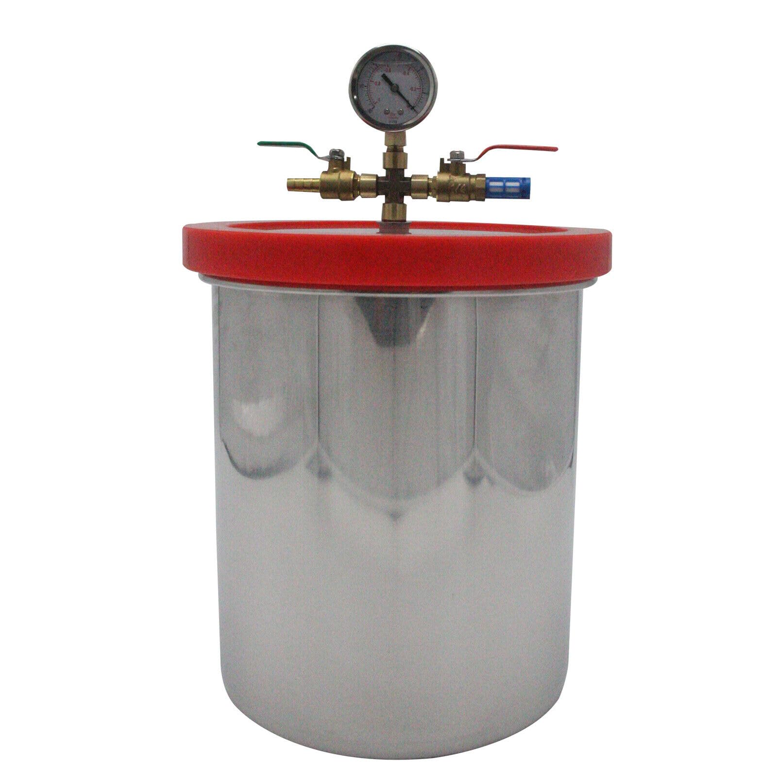 12L Edelstahl Vakuumkammer, Laboratorien Pumpenfabriken Langlebig Vakuumtopf Vacuum Chamber mit Deckel Aus Gehärtetem Glas