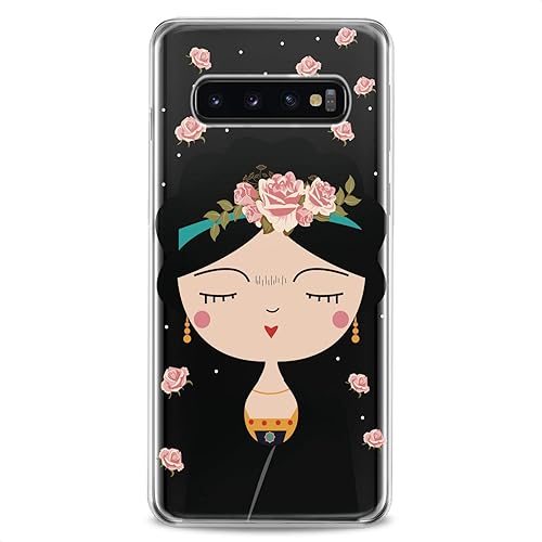 Miniatura 3 de Funda compatible con Samsung A91 A54 A52 A51 A50 A20 A11 A12 A13 A14 A03s A02s Silicona Flexible Estampado Rosa Patrón Dibujo Cutie Lady Clear