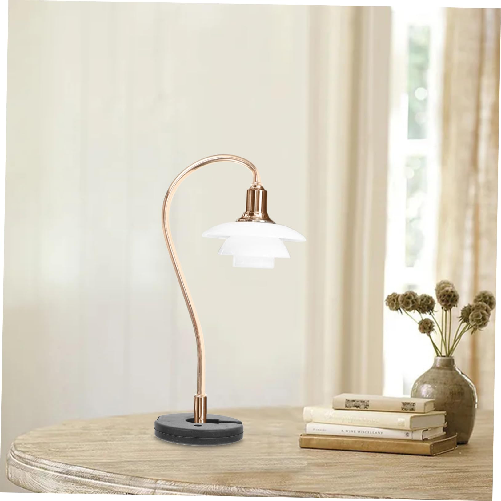 Base Lestée Ronde Pour Lampe De Table Cabilock - Poids Stable En Fer Noir - Accessoire DIY