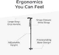 Vista 4 de HurryCane Freedom Edition Bastón de Caminar Plegable con Mango en T