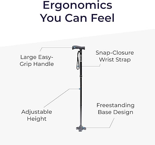 Miniatura 4 de HurryCane Freedom Edition Bastón de Caminar Plegable con Mango en T
