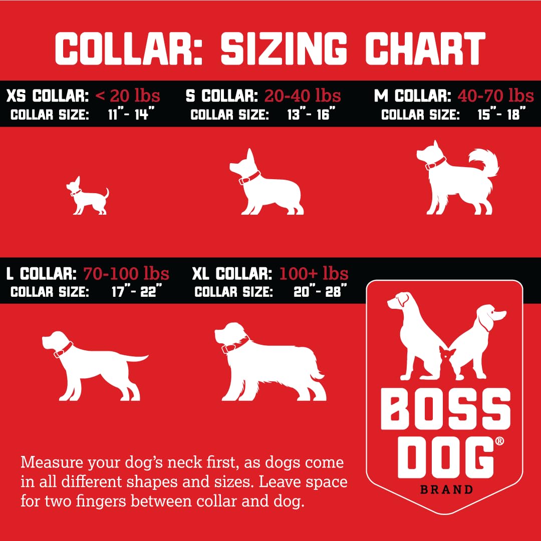 Boss Dog Tactical Collar - Red Camo Medium Dog Collar With Handle