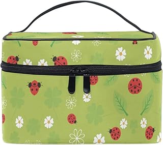 Coccinella Verde Insetto Borsa da Viaggio per Cosmetici Il Trucco Astuccio da Toilette Borse Toeletta Scatola Cosmetica per da Donna Ragazza Signora
