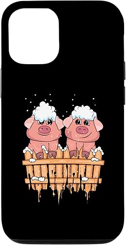 Miniatura 25 de iPhone 12 mini lindo cerdos amante mujeres invierno nieve cerdo Navidad cerdo caso
