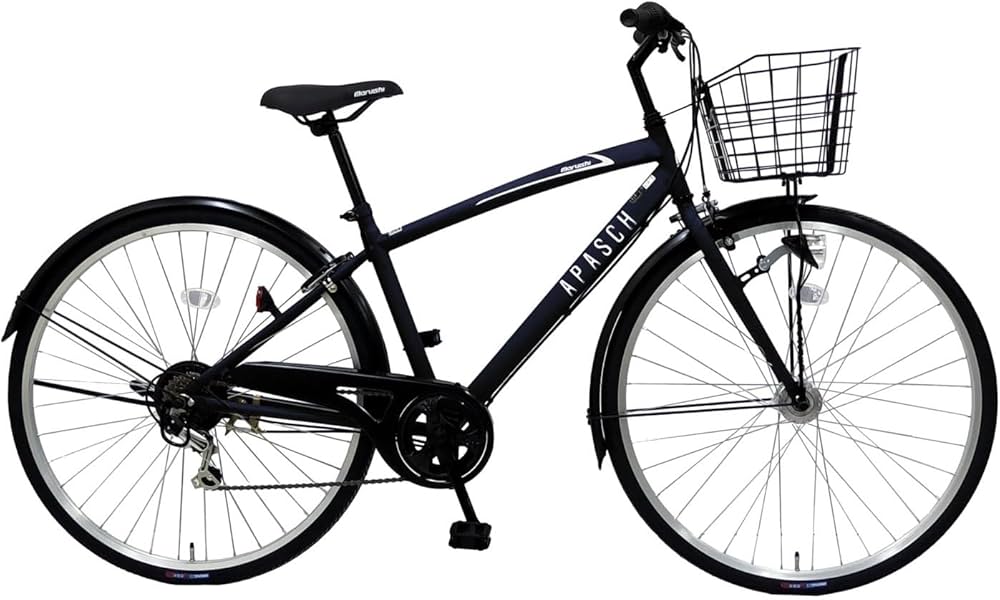 丸石サイクル アパッシュ 27インチ 6段変速 オートライト 屋内保管 丸石サイクル アパッシュクロス 27インチ 6段変速 LEDライト付き