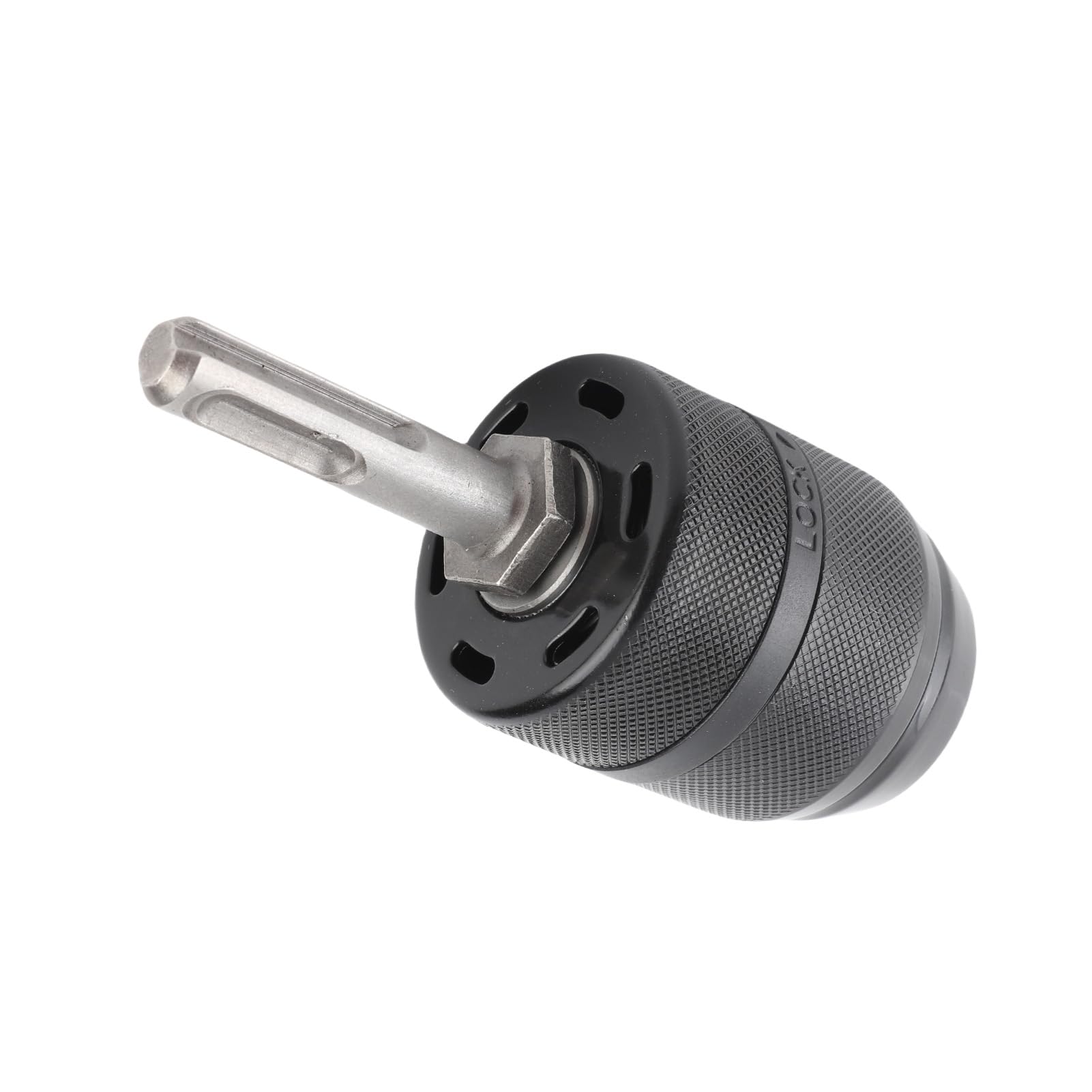 Adaptador de Acero Cromado con Portabrocas SDS sin Llave, Diseño Autoajustable, 2-13mm, Compatible con Taladro Percutor y Torno