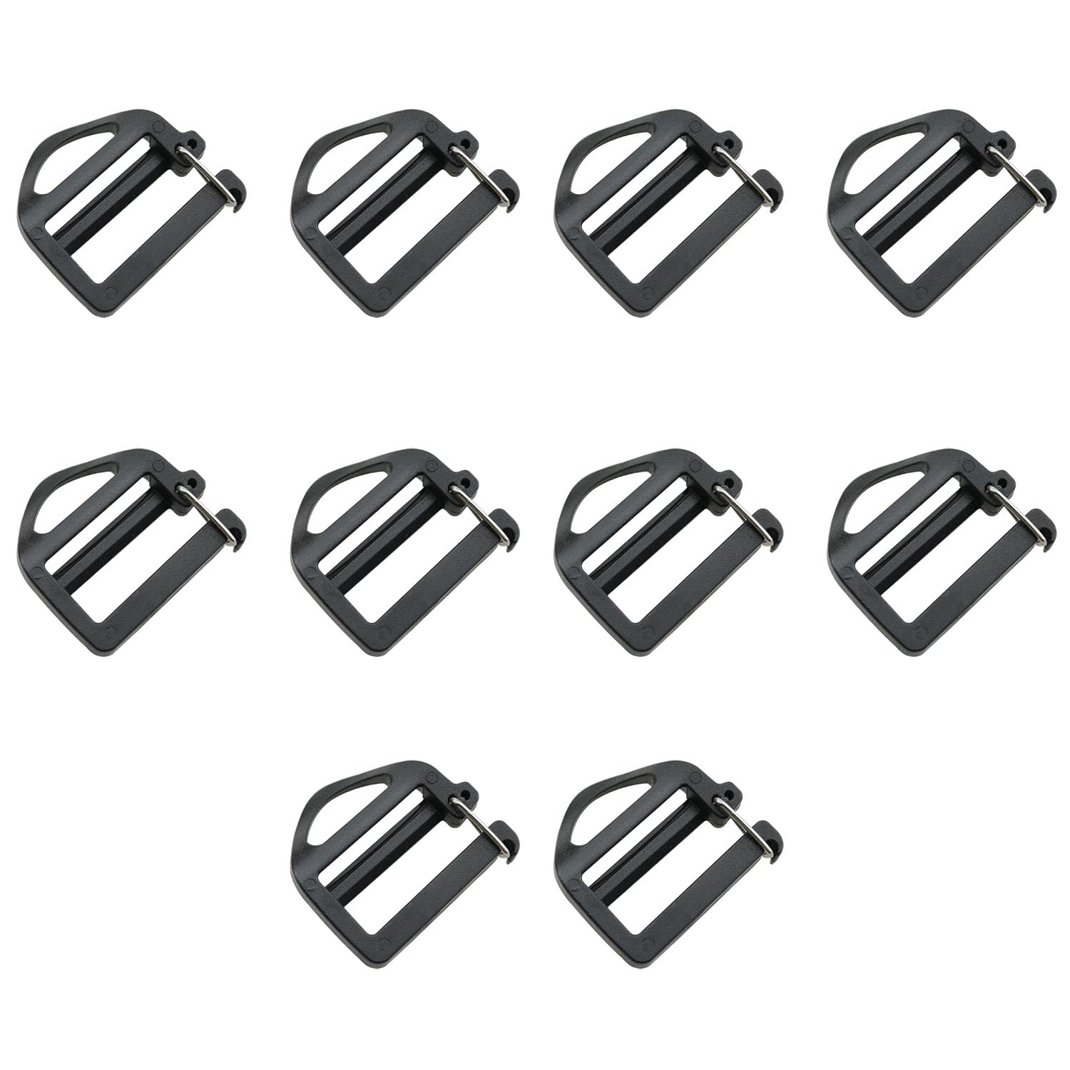 10PCS 25mm Adjustable Ladder Nylon Webbing Plastic Slide Buckles Three Level Buckles Diy Triangle Buckles Plastic Buckles Three Gear Buckle Backpack Strap Buckles Trapezoidal Buckles