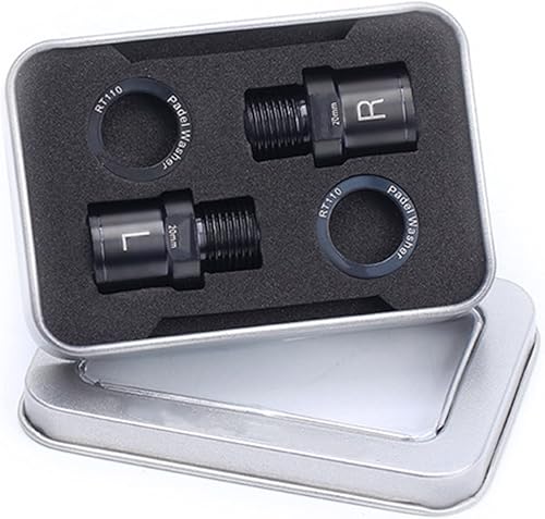 Miniatura 1 de MiOYOOW 1 par de extensores de pedal de bicicleta, espaciador de pedal extendido de 916 pulgadas con arandela extendida de 0.787 in0.79 pulgadas