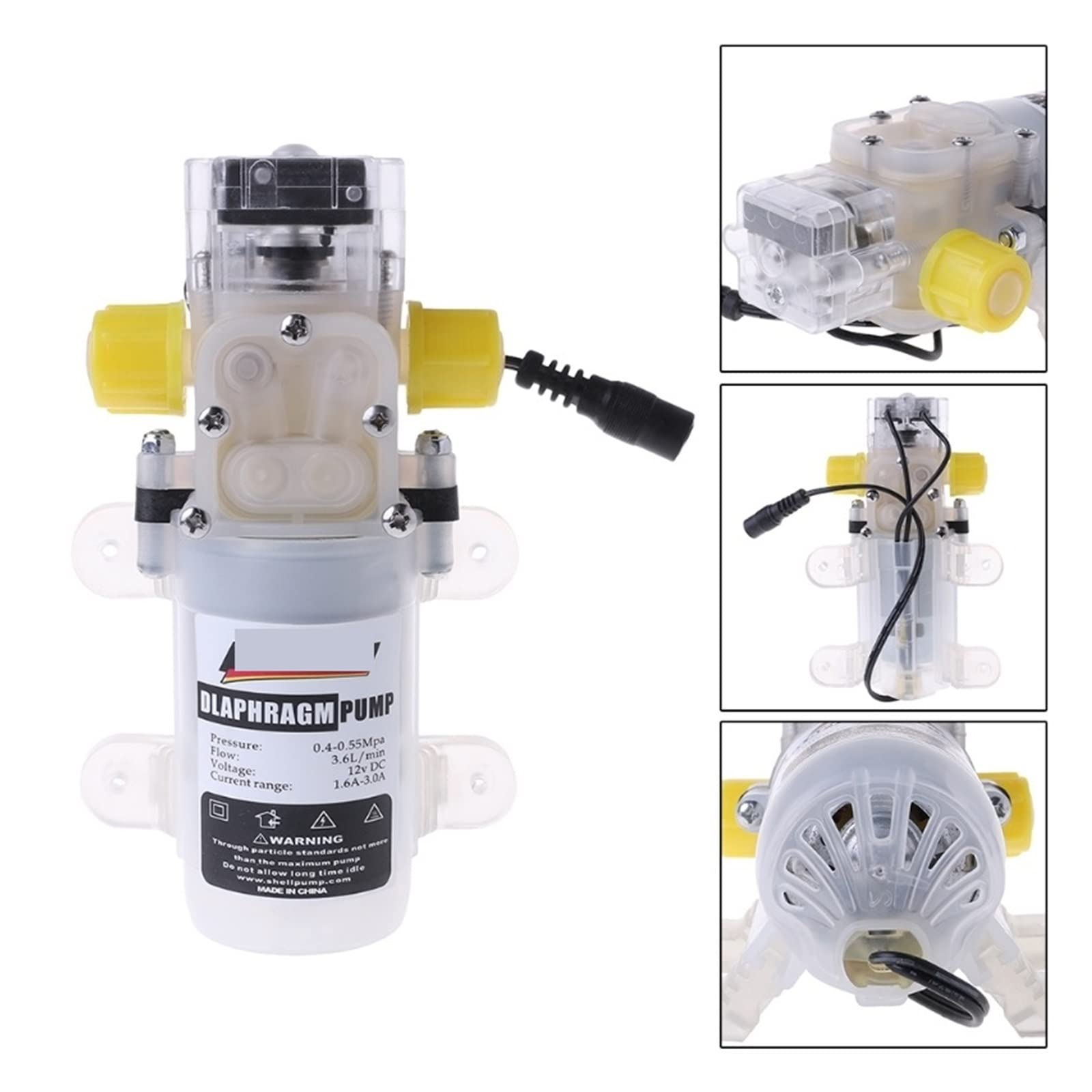Pompe Portable pour pelouse ou Jardin Domestique Pompe à Eau à Membrane Auto-amorçante 12V 70W Pompe à amorçage Automatique