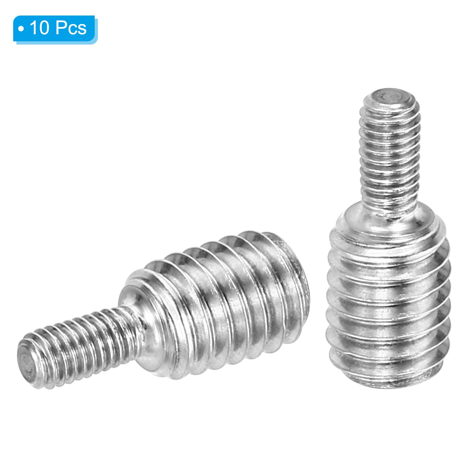 10 Perno Filettato Doppia Estremità M6x1 A M8x1.25 - Acciaio Inox 304, 30 Mm, Per Mobili - Foto 4