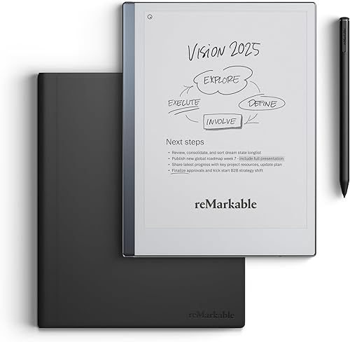 reMarkable Paquete Essentials Negro Tableta de papel reMarkable 2 Incluye tableta reMarkable de 10.3 pulgadas, bolígrafo Marker Plus con