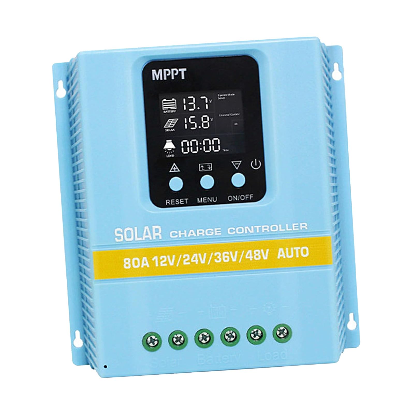 MPPT Solar Charging Controller with LCD Backlight Display Auto for 12V / 24V / 36V / 48V Devices Auto Solar Panel Charging Regulator
