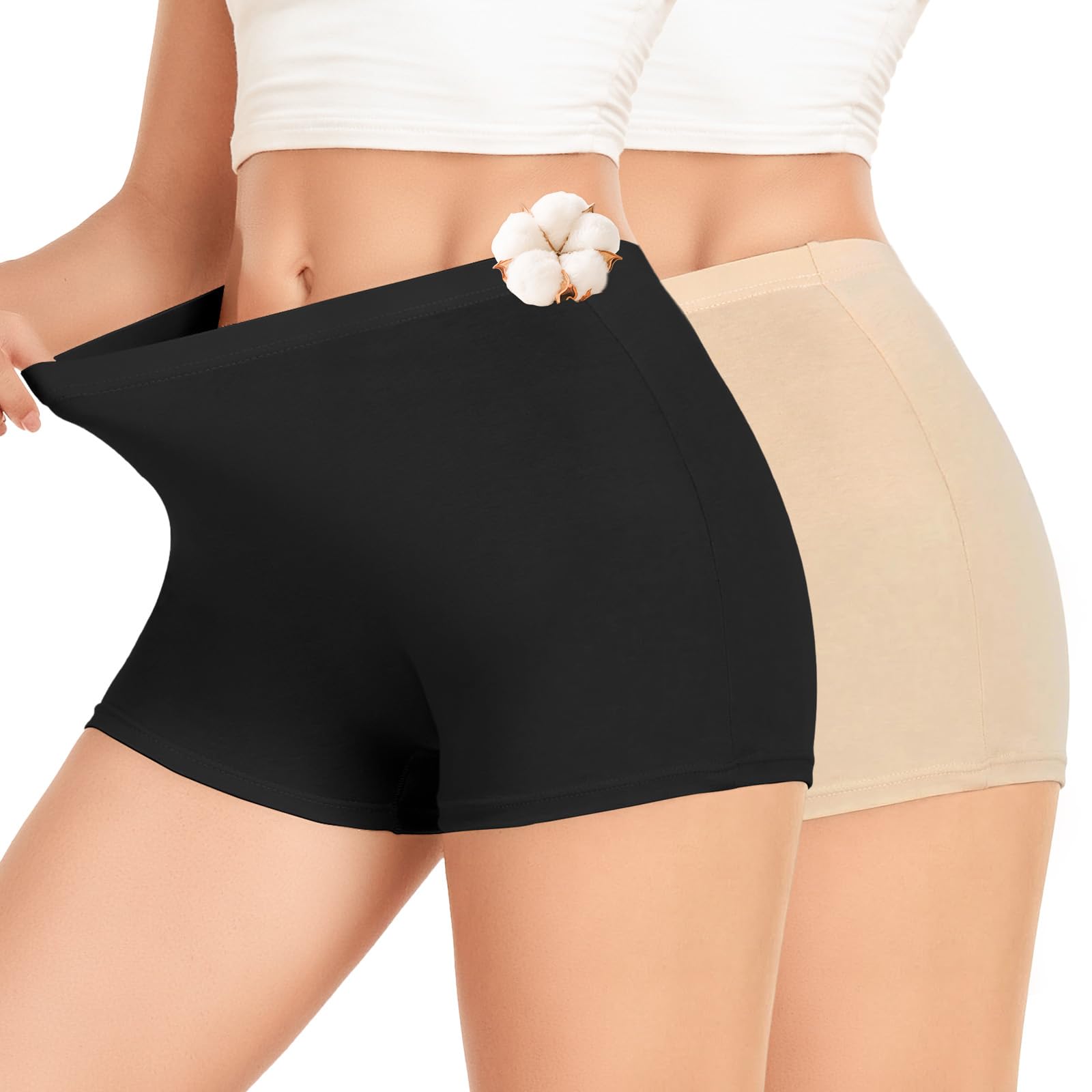 SIMIYA Boxershorts Damen Baumwolle Radlerhose Kurze Damen Unterhosen Leggings Bequeme Hot Pants