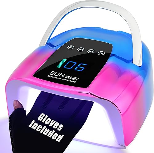 Lámpara de uñas LED UV, inalámbrica, luz UV recargable portátil de 128 W para uñas de gel, secadora de luz de gel profesional con sensor automático