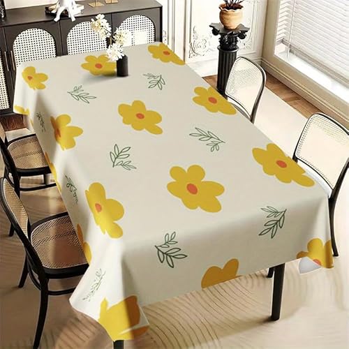 �e�[�u���N���X ������� �h�� table cloth �i�`�������K�[�f���� �N���[���n�ɑ傫�ȃC�G���[�t�����[�ƃO���[�����[�t�̃v�����g ����h�~ �ϋv ����ɂ��� �ƒ�p �p�[�e�B�[�p �Ɩ��p (55in×71in/140*180cm,White)