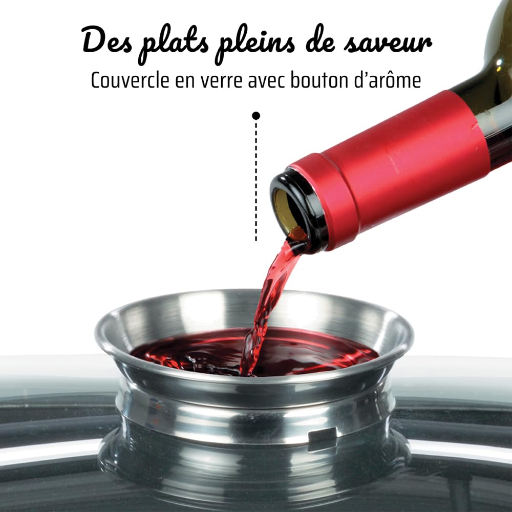 GSW Rôtissoire carrée Ceramica – rôtissoire avec Couvercle, idéale pour mijoter, étuver et rôtir, également pour Induction et Four – Bleu, Fonte d'aluminium, 5 litres