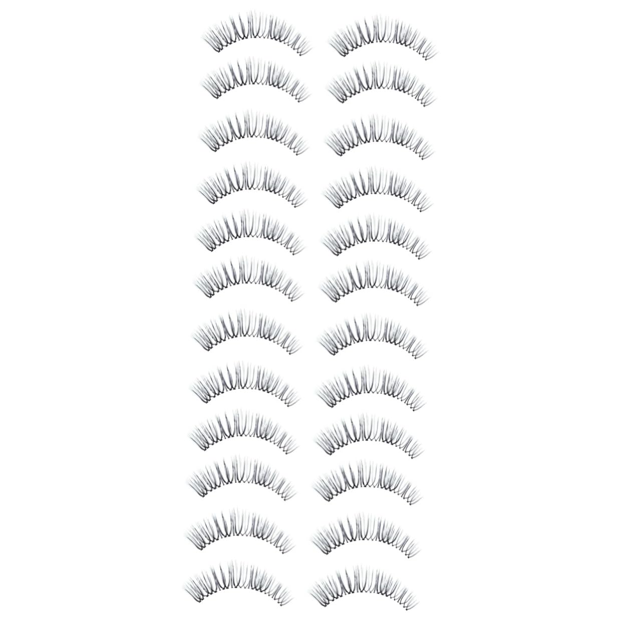 WOONEKY 12paare Natürliche Falsche Wimpern Handgefertigten Fasern Für Für Partys Hochzeiten Und Täglichen Gebrauch