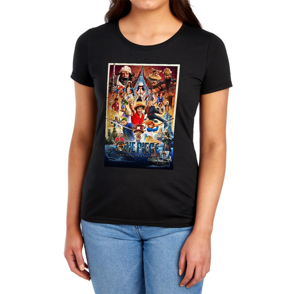 One Piece Season 2 Poster Womens T-Shirt, Black, XXL