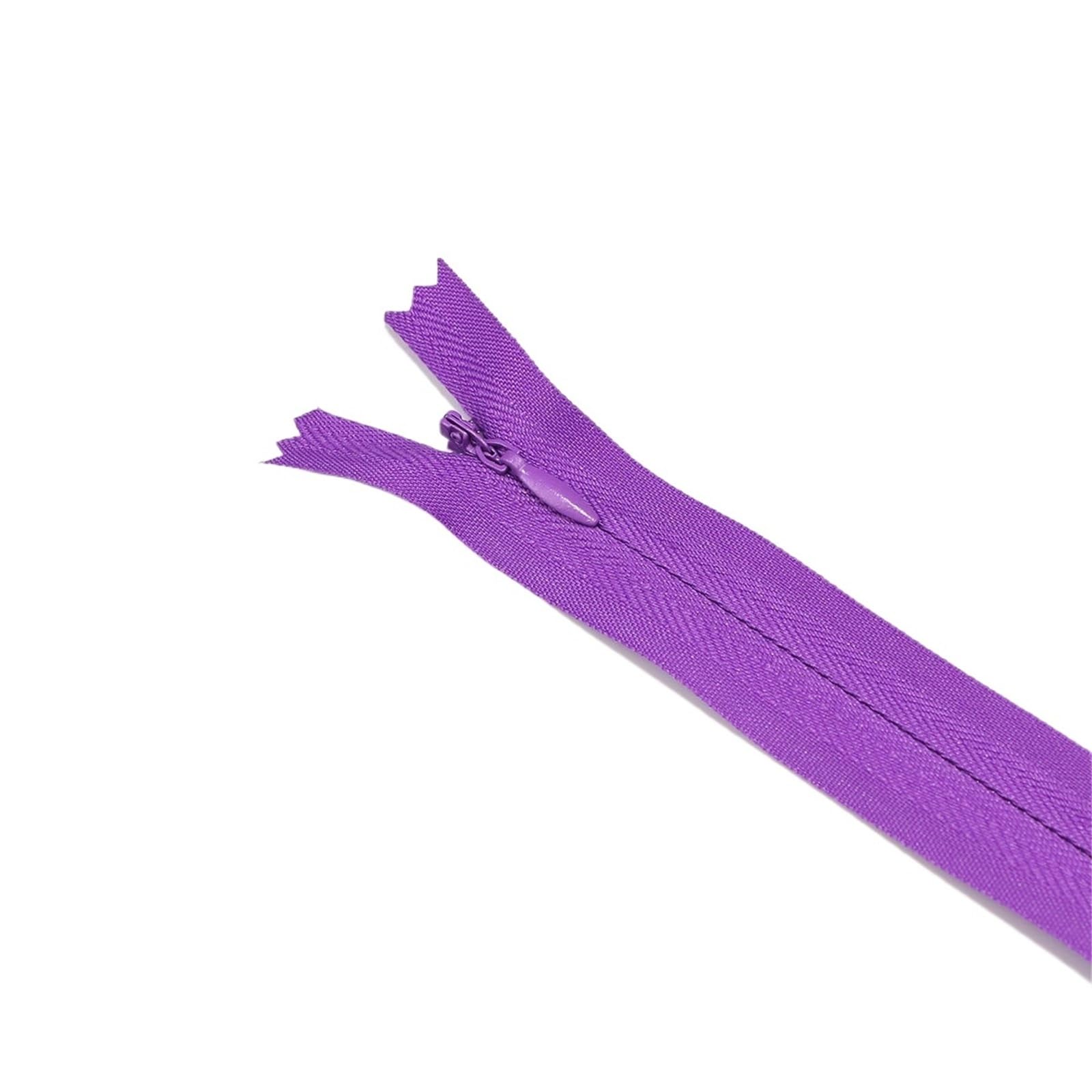 Zips for Sewing 5pcs 18cm-60cm Invisible Zippers Replacement for Premium Hidden Zipper Dresses, Pants, Shirts, Pockets, Etc Sewing Supplies(5pcs-Purple,40cm)