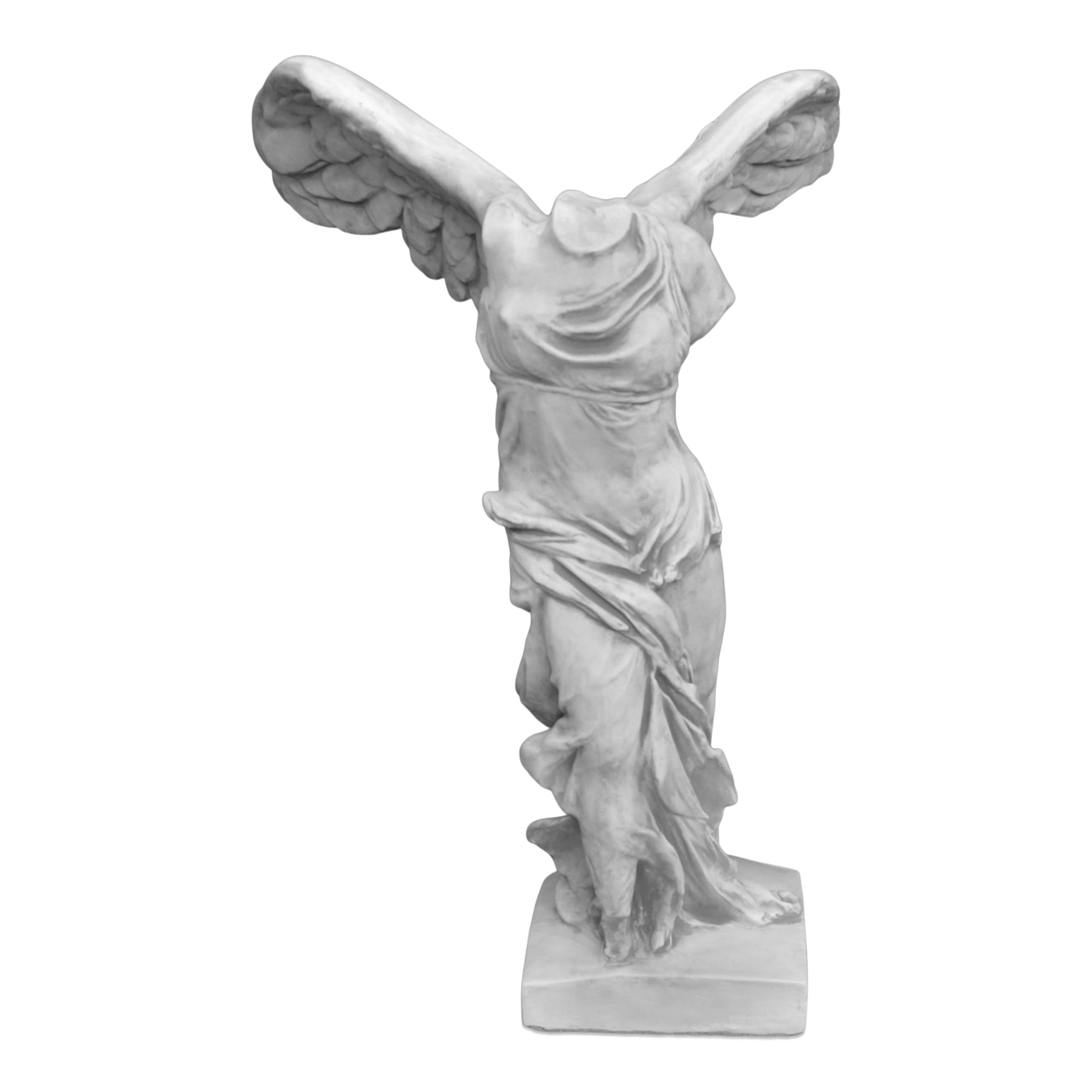 Gartendekoparadidies.de - Statua massiccia dea della vittoria di Samothrake in pietra resistente al gelo