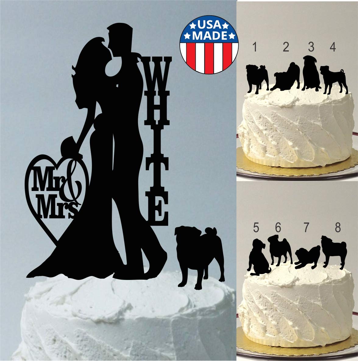 pug wedding cake