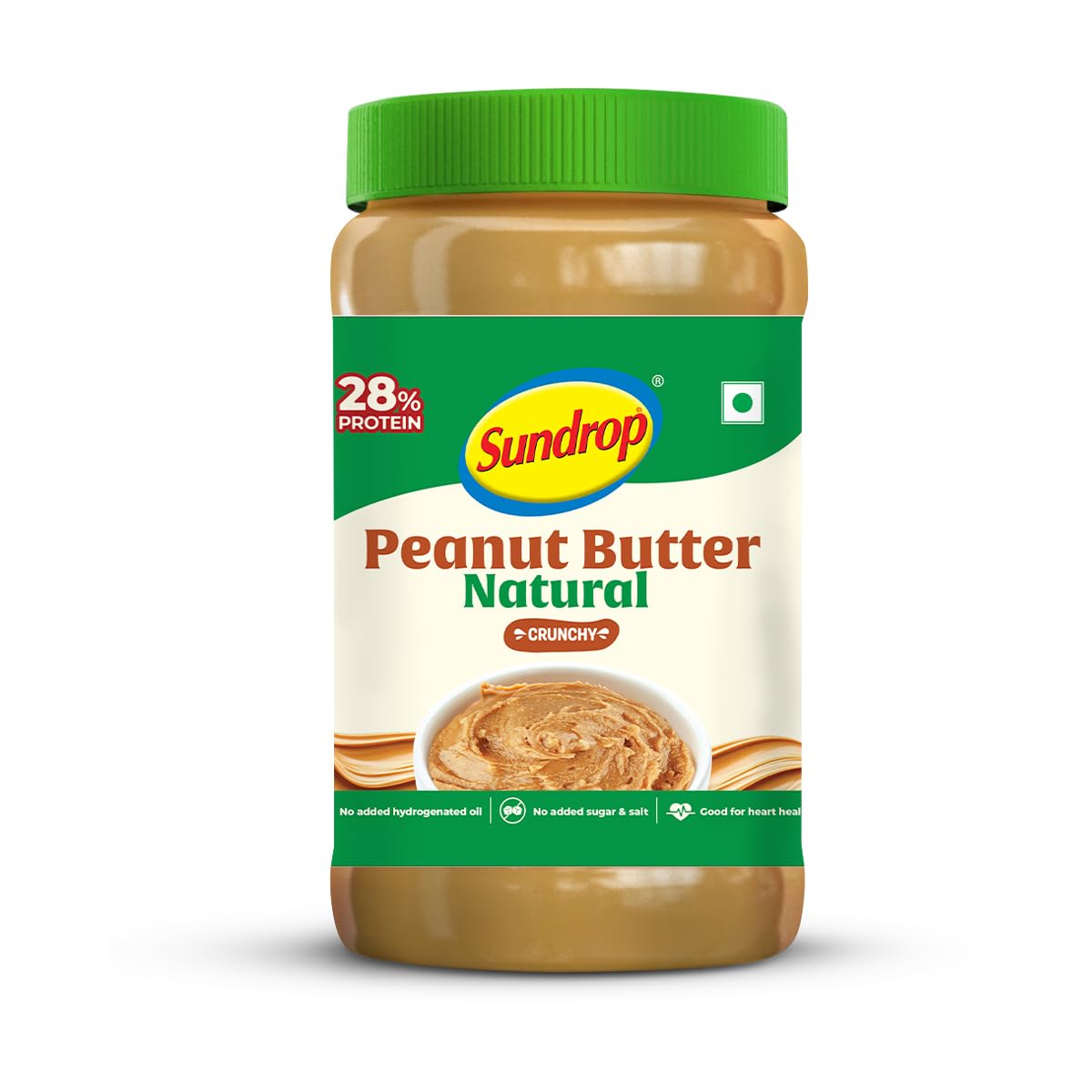 Peanut Butter Natural | Crunchy | 924 grams | With 28% Protein | No Added Hydrogenated Oil, Sugar and Salt | Good for Heart Health | Great Value per Gram of Protein