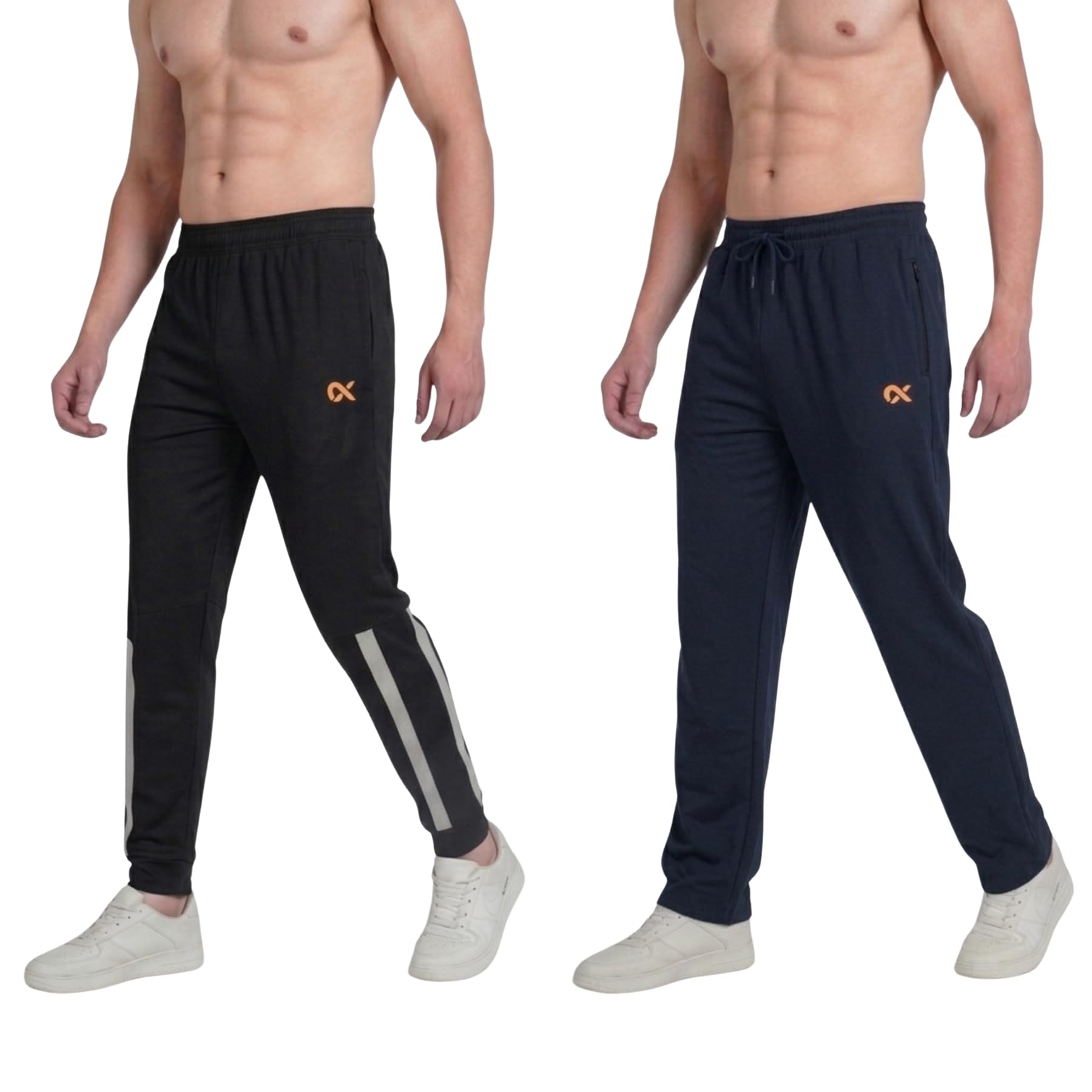 Eagle/Falcon Men’s Slim Fit Lycra Track Pants | Mid-Rise Joggers with Pockets | Stretchable, Soft & Breathable Gym Wear, Workout Pants, Lounge Wear & Casual Athletic Trousers-image-28