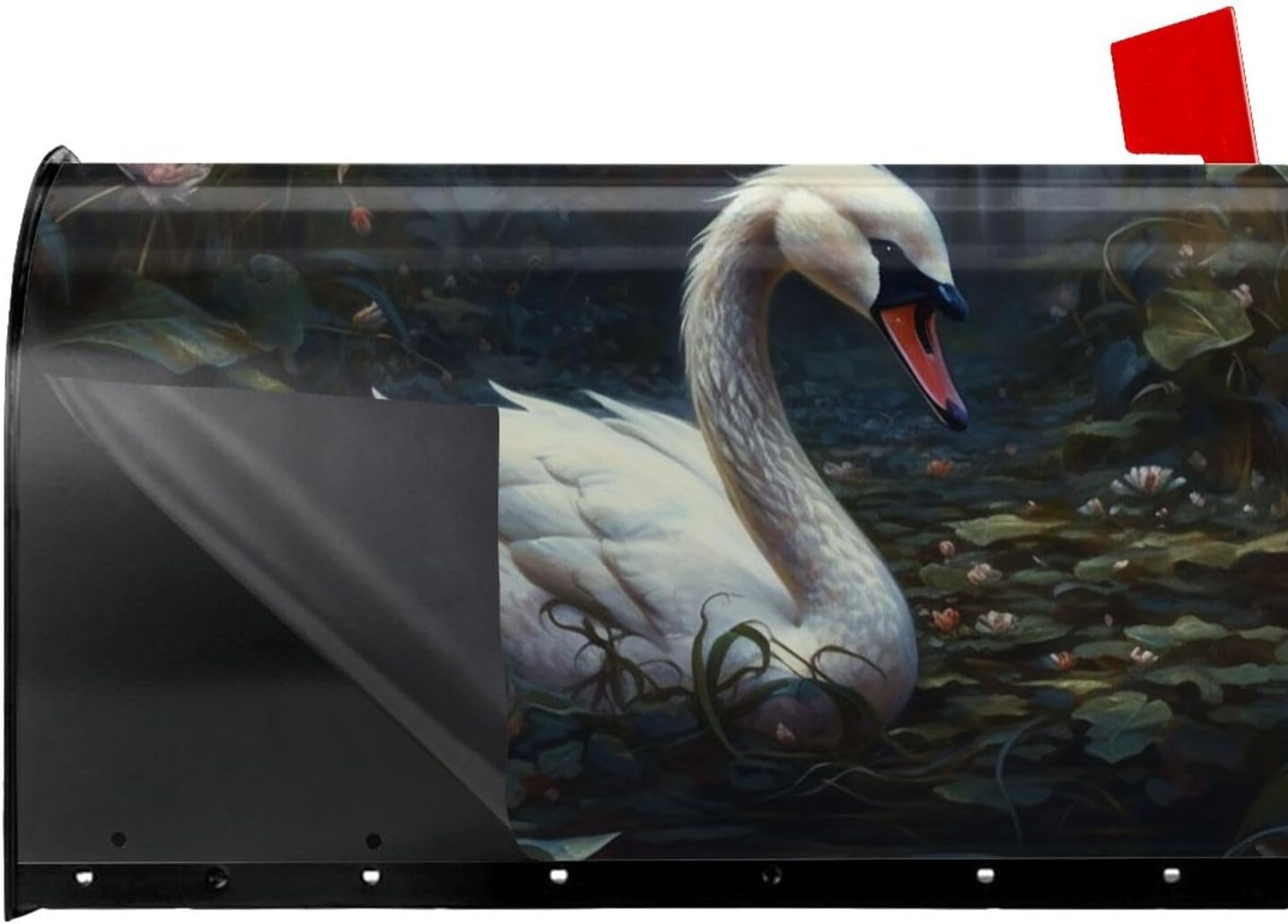 Mailbox Cover Mailbox Wraps Post Letter Box Cover Water Full of Plants Mailbox Post Cover for Garden Yard Decor 25.5x21 in, White, B54N5H4JHGHI