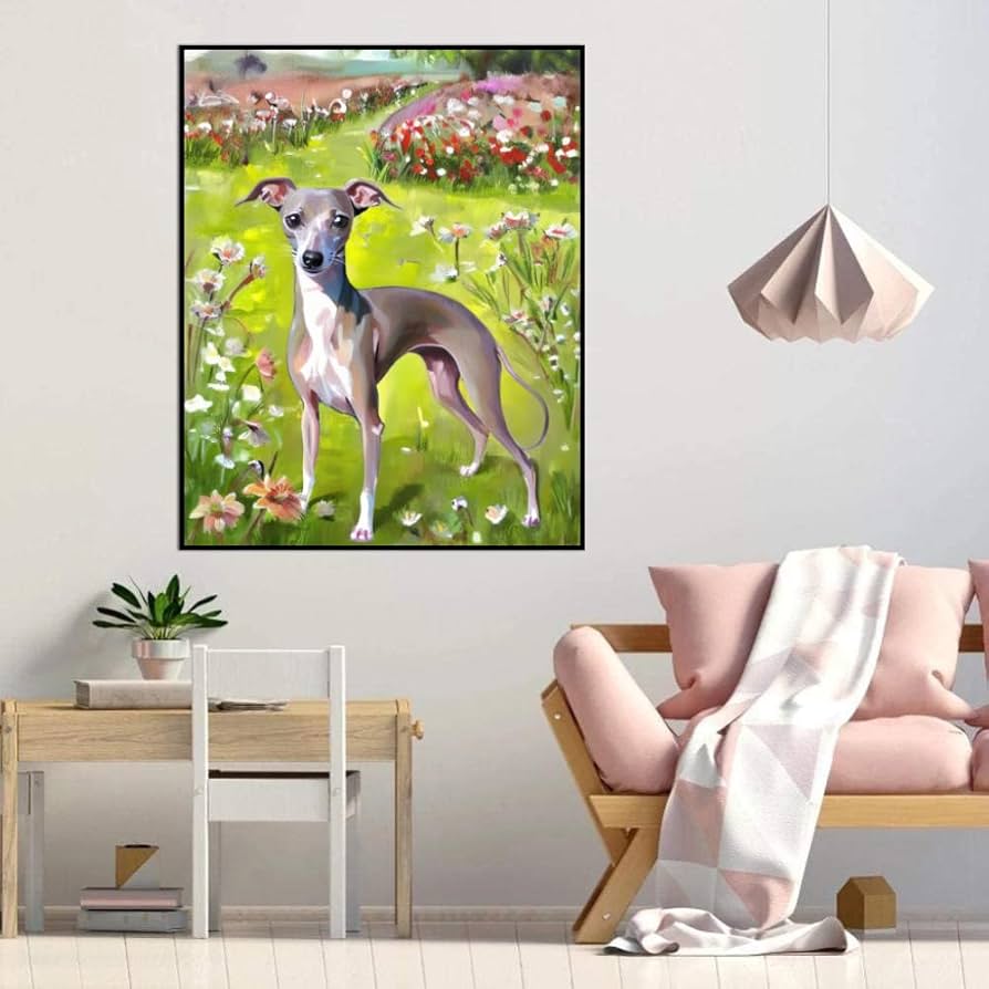 Amazon | ダイヤモンドペインティングキット イタリアングレーハウンド