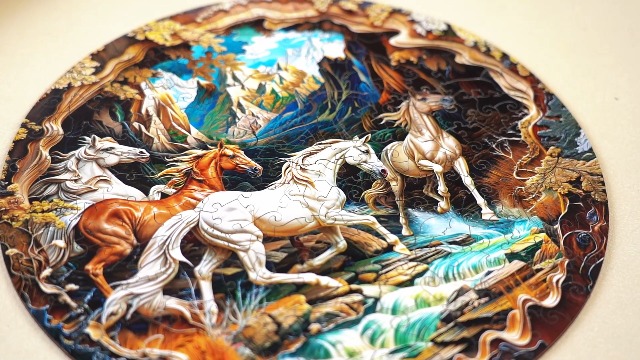 KAAYEE Puzzle Bois 295 Pièces – Effet 3D « Le Voyage De L’Ours » – Cadeau Anniversaire