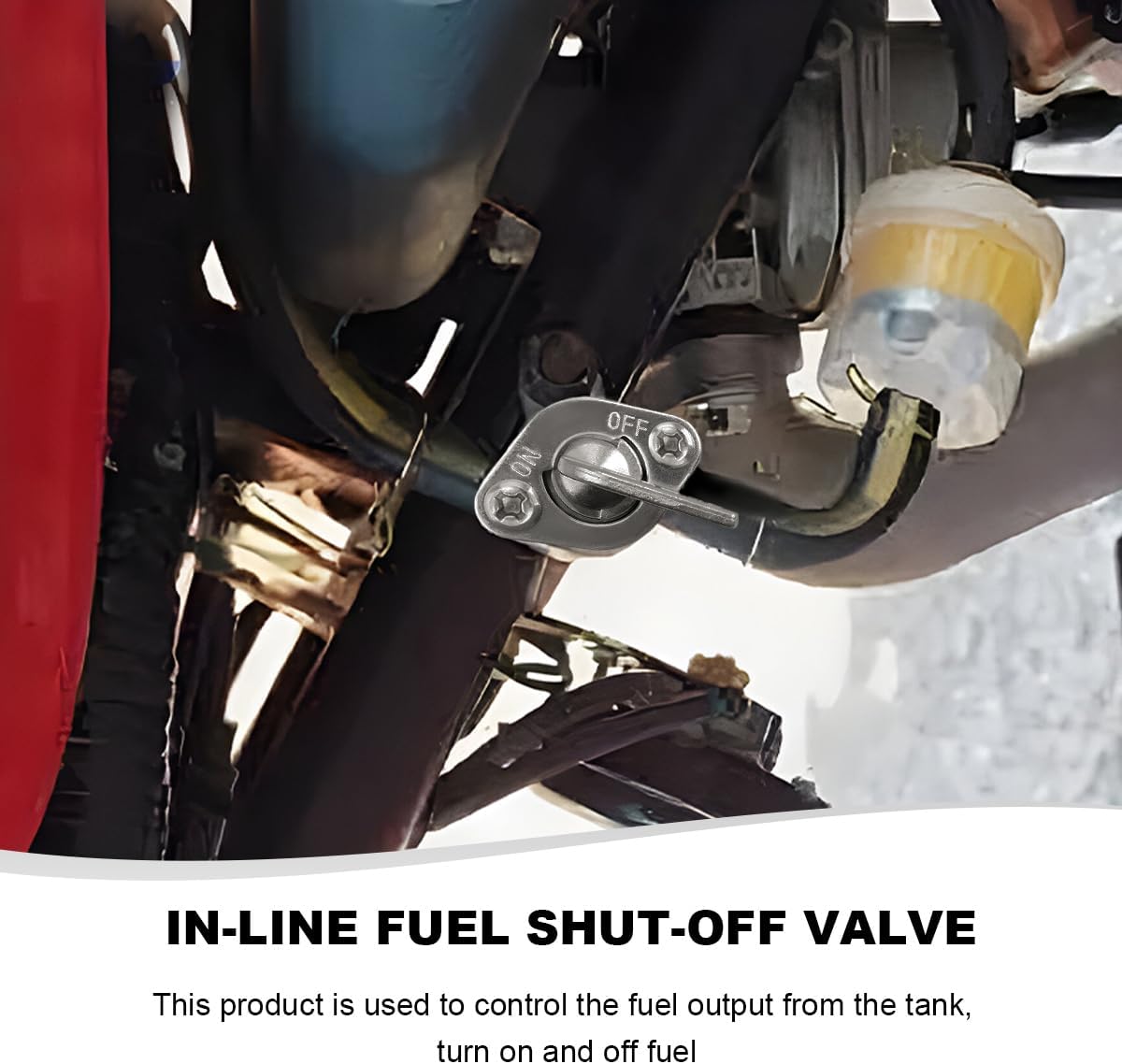 2PCS Inline Fuel Tank Tap Valve, 6mm Motorcycle Inline Gas Fuel Petcock Shut Off Valve Switch, Gas Tank Tap Valves On-Off Switch Petcock for ATV 50/70/90/110/125/140/150cc