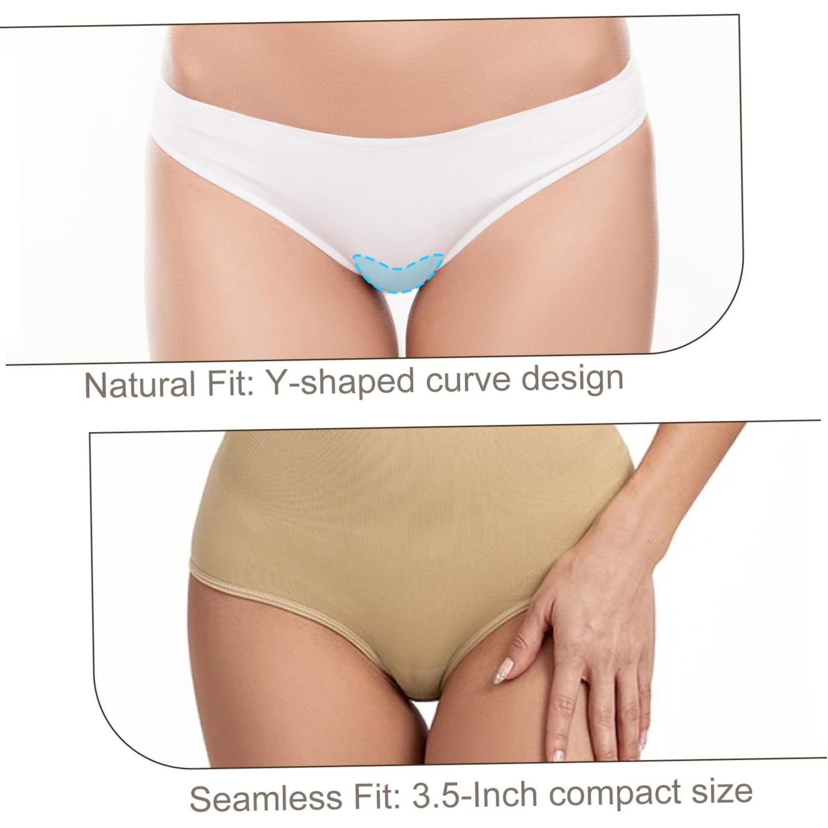 6pcs Camel Toe Concealer, Silikon Einsetzen großer Nahtloser Anti -Kamelzehen Unterwäsche, tragbare und Wiederverwendbare Anti -Cameltoe -Pad für Frauen