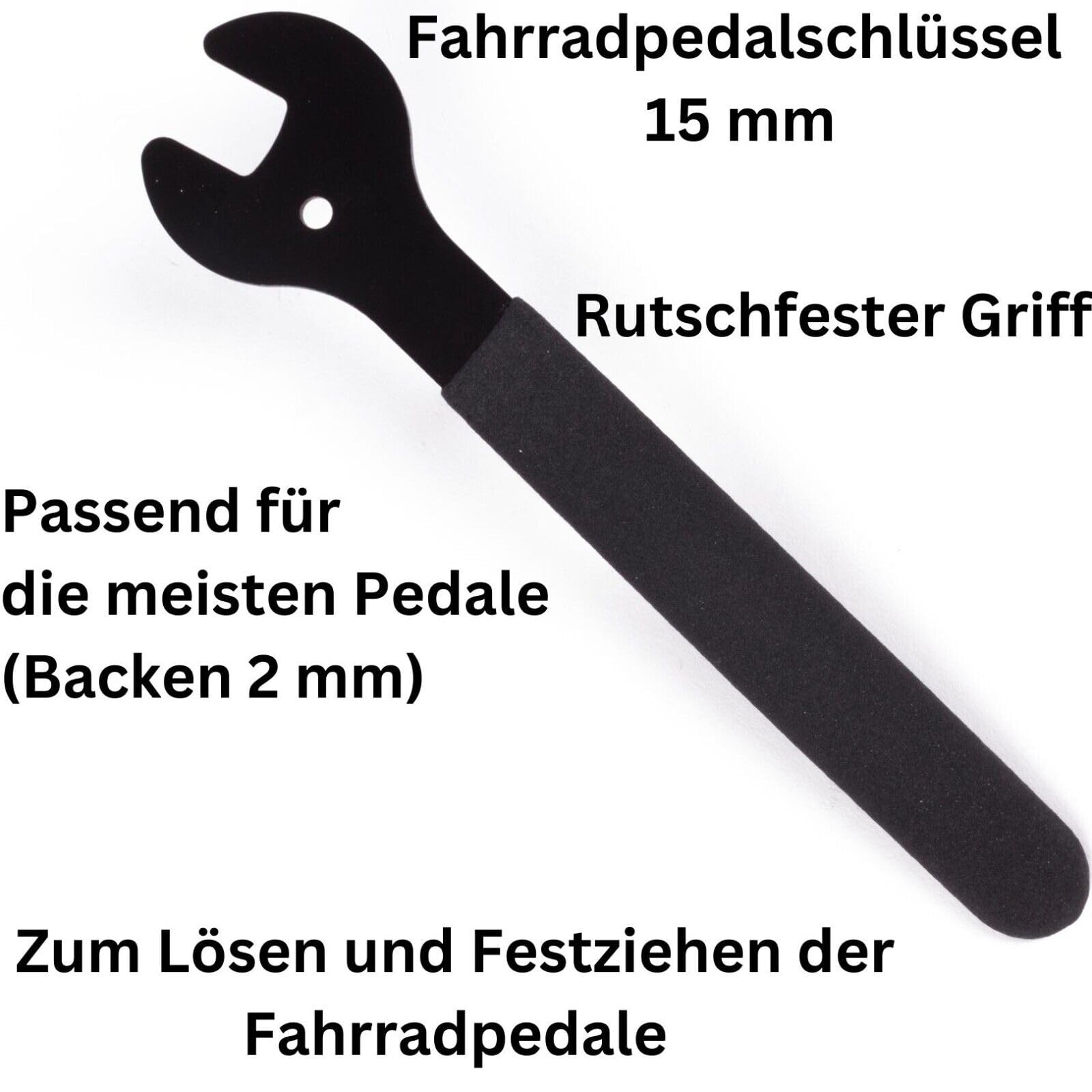 Benson Pedalschlüssel Fahrrad Pedalschlüssel Konusschlüssel Maulschlüssel Pedal 15mm Sport & Freizeit
