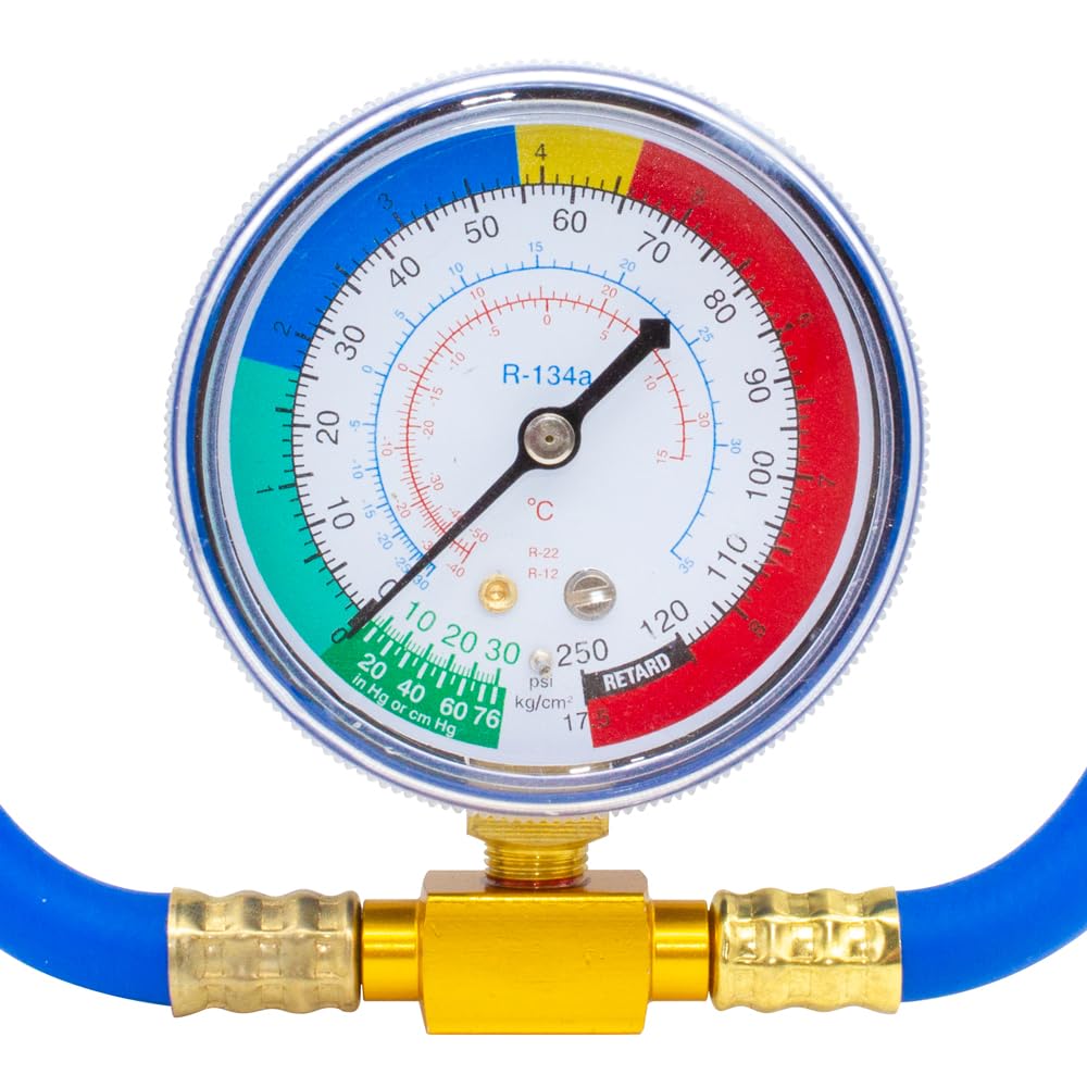 Pack Ahorro GASICA D2, (2 bombonas de 226gr) Gas refrigerante ecológico orgánico sustituto de R12, R134A más Manguera con manómetro con llave para reparación aire acondicionado