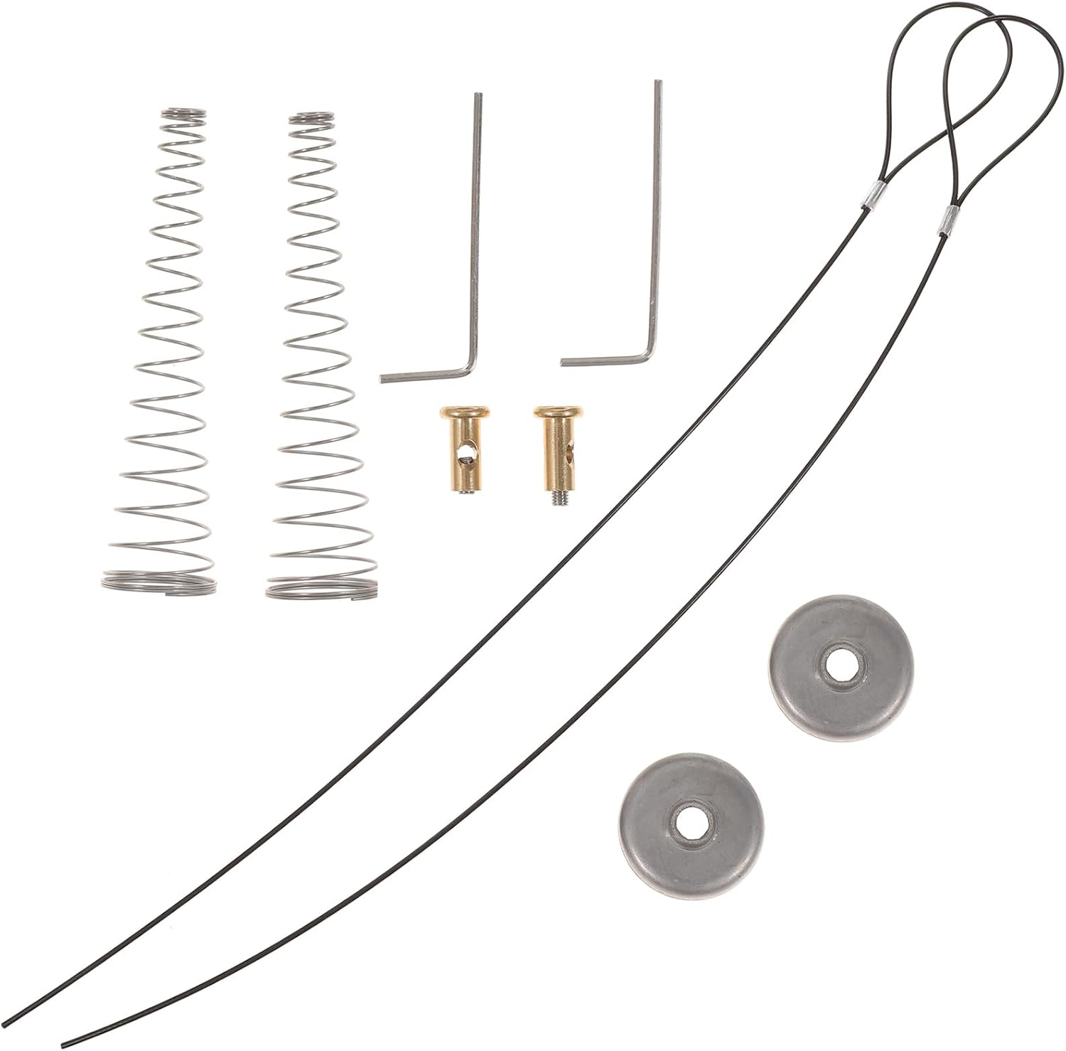 Totority Gate Latch Cable Pull 19.29In Spring Loaded Weatherproof Gate Opener with Screws Wrenches for Outdoor Wooden Fence Doors