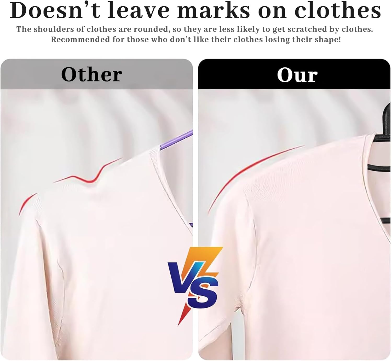 Extra Wide Shoulder Sweater Hangers 10 Pack, Width 2.8cm Thick Plastic Suit Hanger for Men Women, Curved Clothes Hangers no Shoulder Bump Ideal for Bedroom Everyday Use (Black)