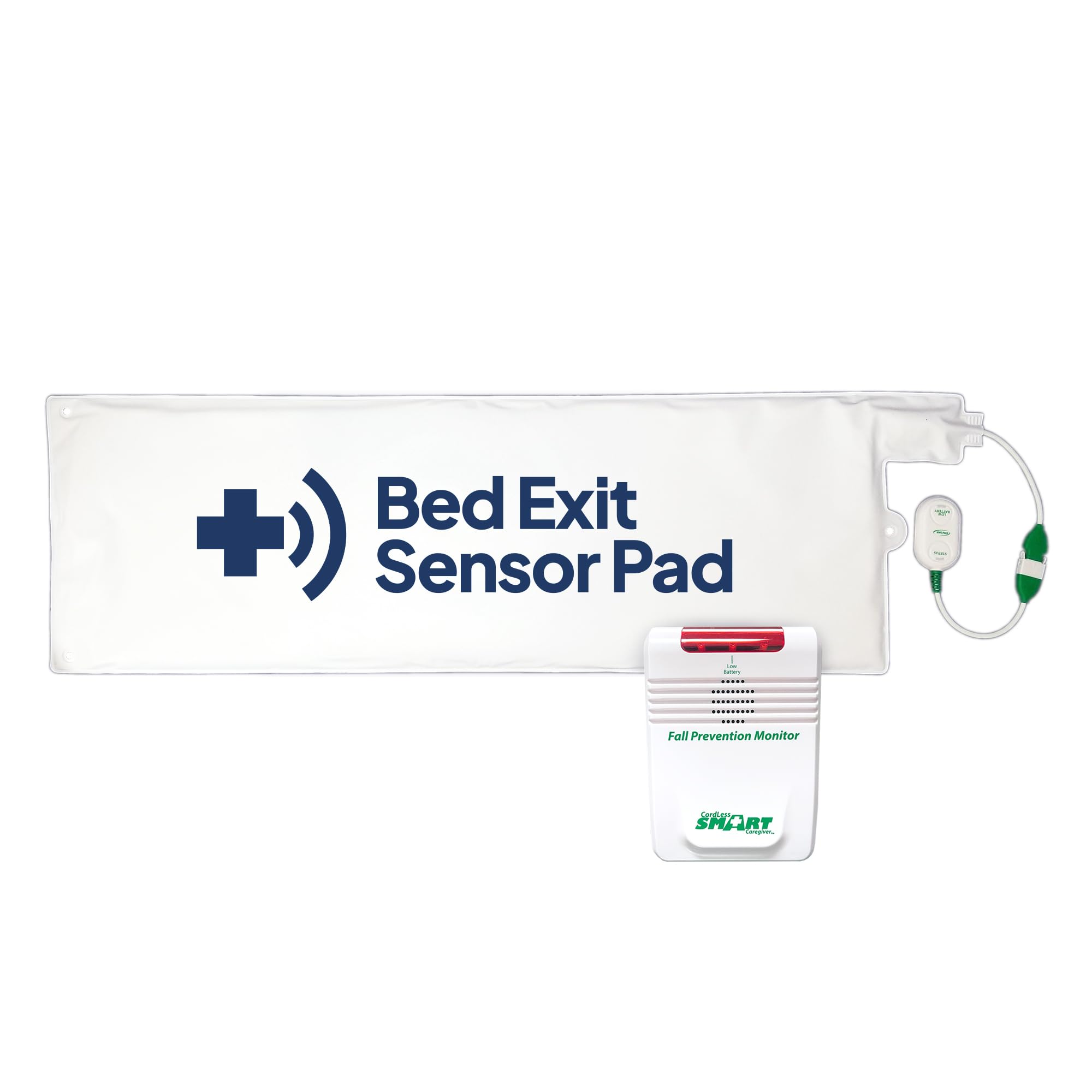 Cordless, Wireless Alarm With Both bed & Chair Pads (No alarm in patient's room)