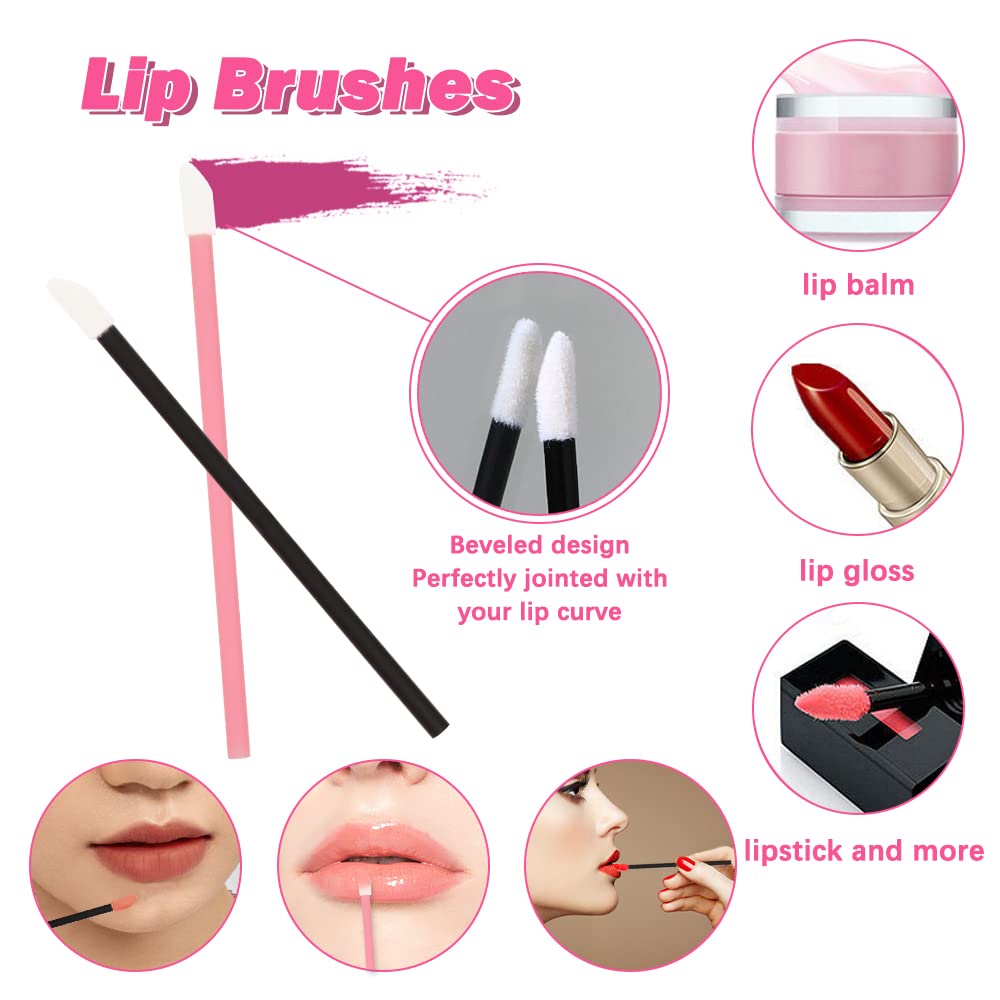 201 pezzi Kit di Applicatori Trucco Monouso, SHAIDOJIO, 50 Pennello per Ciglia Monouso, 50 Applicatori per Rossetti Monouso, 50 Pennello per Eyeliner, 50 Applicatore Ombretto, con Scatola