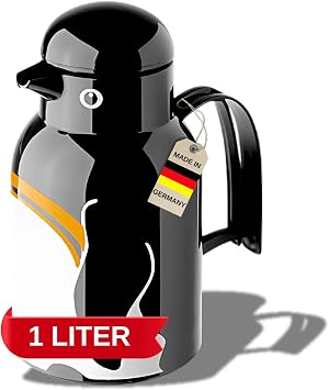 Helios Thermo-Bird Vacuum Jug Black-Penguin 1 Litre