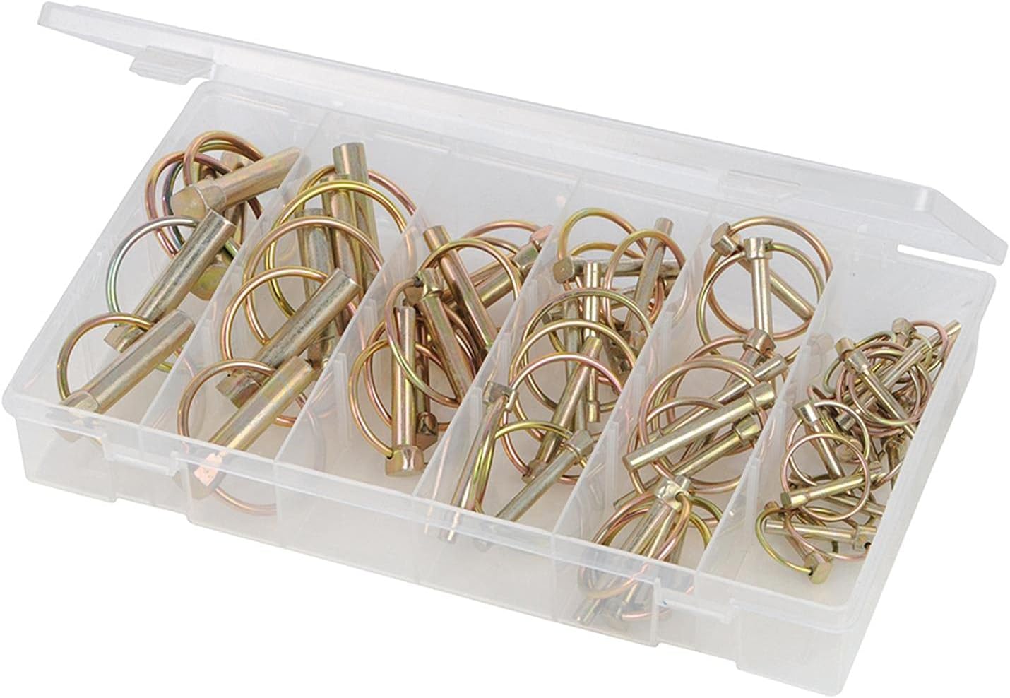 Dapetz ® 50Pc Lynch Pin (Linchpin) Locking Pin Clip Assortment Set for Trailers