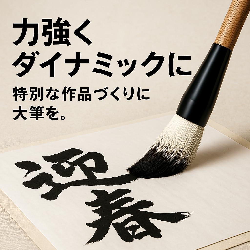 展示用の大きな筆
