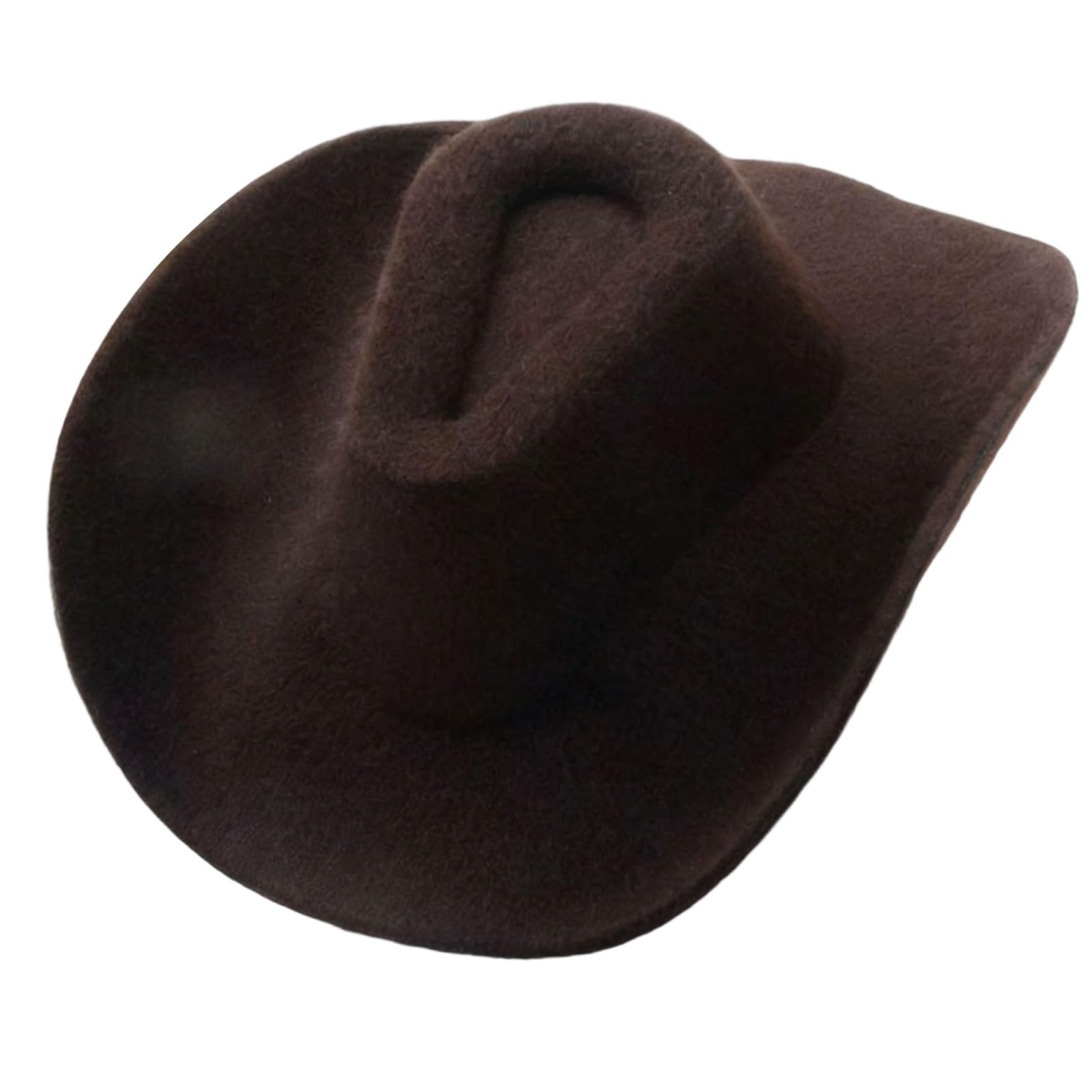 Woedpez Tiny Western Hat Embellishments Miniature Ornament for Craft Clothing Decoration Sewing Accessories Miniature Sewing