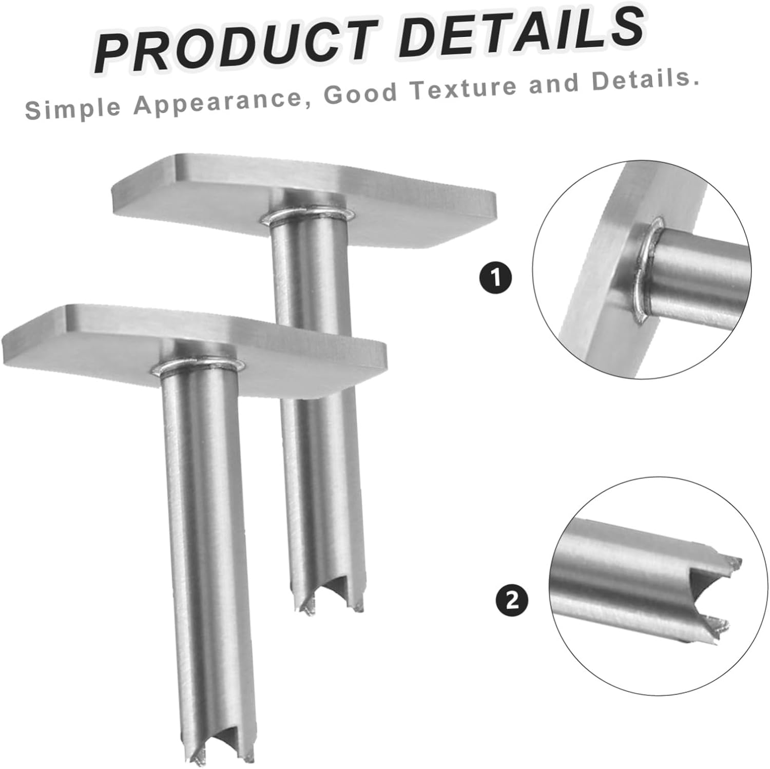VICASKY 2pcs Stainless Steel Coconut Opener Tool for Manual Punching and Efficient Juice Extraction with Lightweight Design, for Travel and Outdoor Picnics