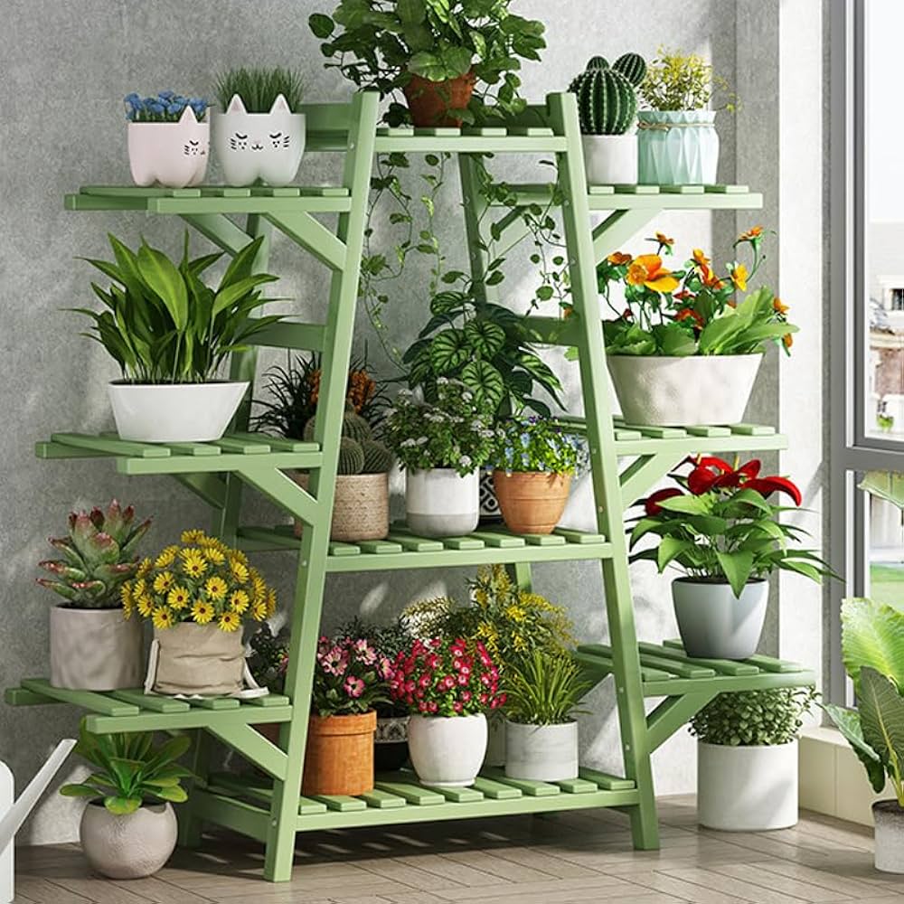 Amazon | 多段式 フラワースタンド ガーデンラック簡単組み立て 棚