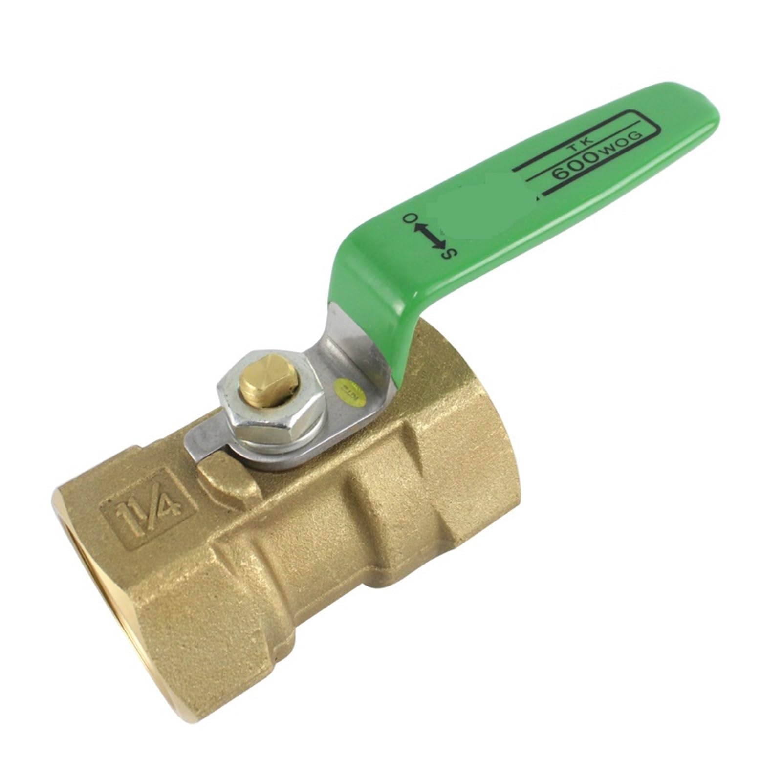 Válvula de Bola de 2 vías Válvula de Bola de latón Forjado TK600 de 1/2 Pulgada DN15, 3/4 Pulgada DN20, 1 Pulgada DN25 con Extremos roscados for Agua, Aceite y Gases.(DN10)