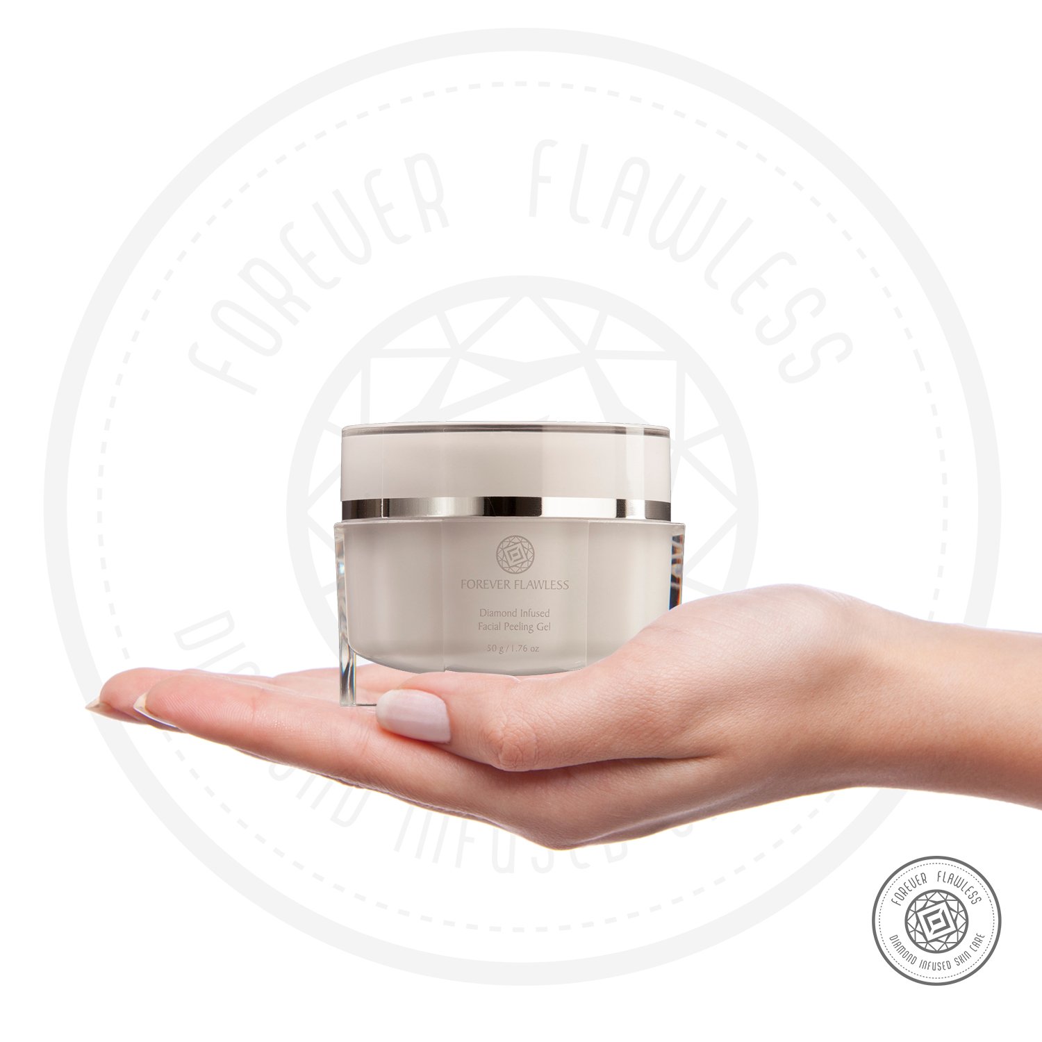 Forever Flawless Diamond Infused Facial Peeling Gel. New & Improved Formula for Best Exfoliation, Microdermabrasion, Purification & Detox for a Flawless, Glowing Skin. - Image 5
