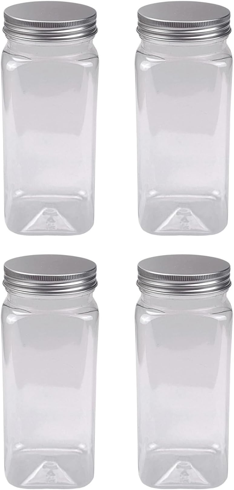 4Pcs Plastic Juice Bottle Drink Containers, Clear Food Storage Bottles for Homemade Beverages Transparent 550ML One Size