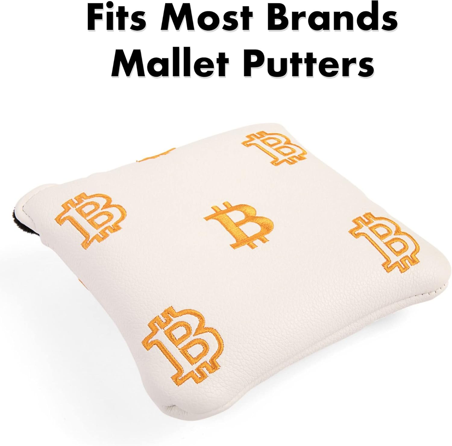 Bitcoin Golf Putter Cover for Blade and Mallet Putters - Golf Headcovers for Club Protection - HODL 21 Golf Accessories