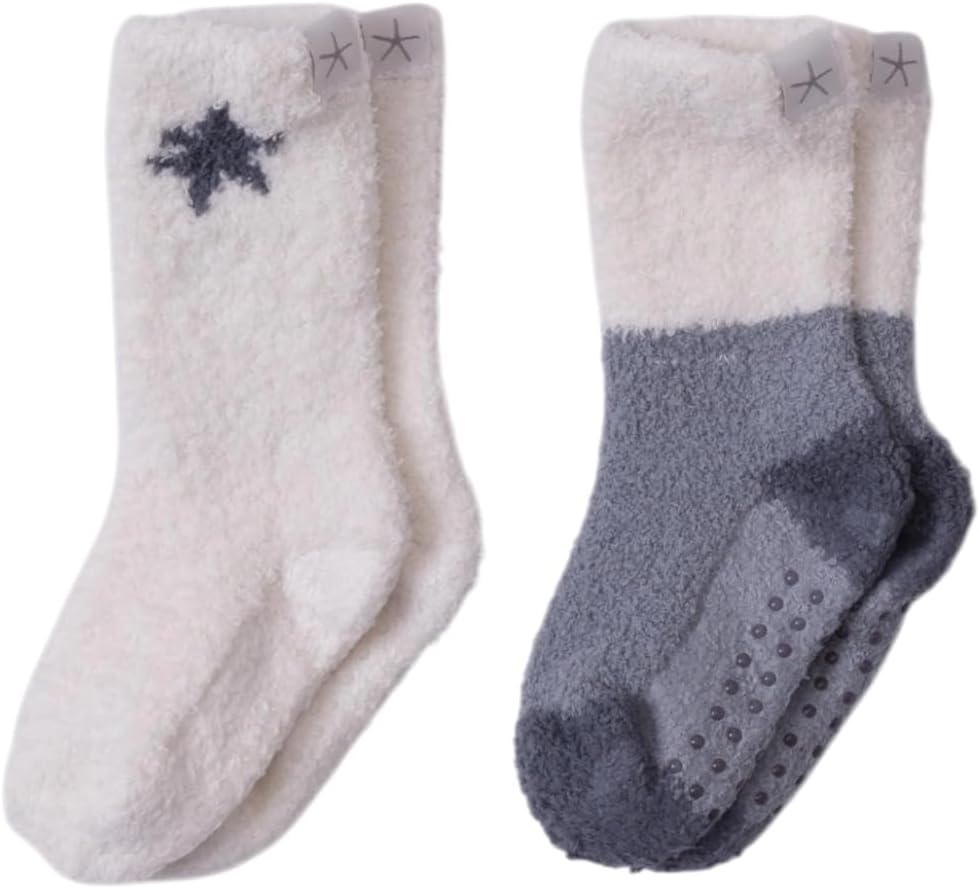 Barefoot Dreams CozyChic Toddler 2 Pack Color Block Sock Set